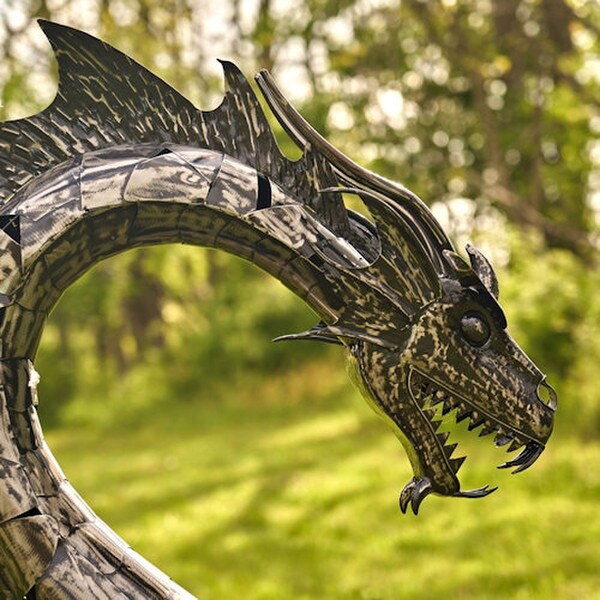 Dragon Statue 6 Feet Tall Iron Sculpture